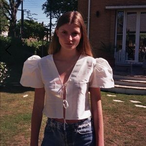 New Maison Cléo VANESSA ivory wild silk blouse size 34